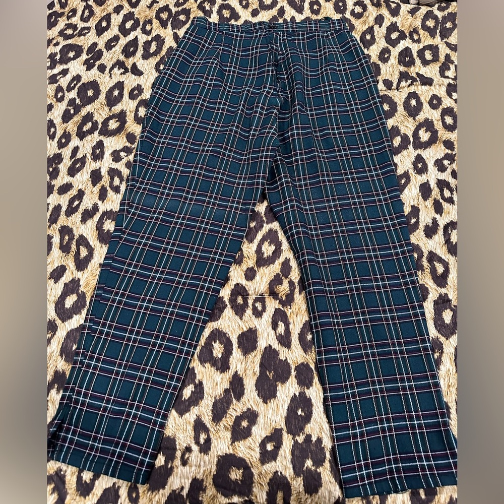 Hell Bunny Vixen Women’s Plaid Capri Cigarette Retro Rockabilly Pants Size XS